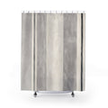Grey White Vertical Stripe Shower Curtain