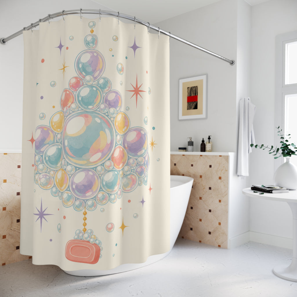 Soap Bubble Jewel Shower Curtain