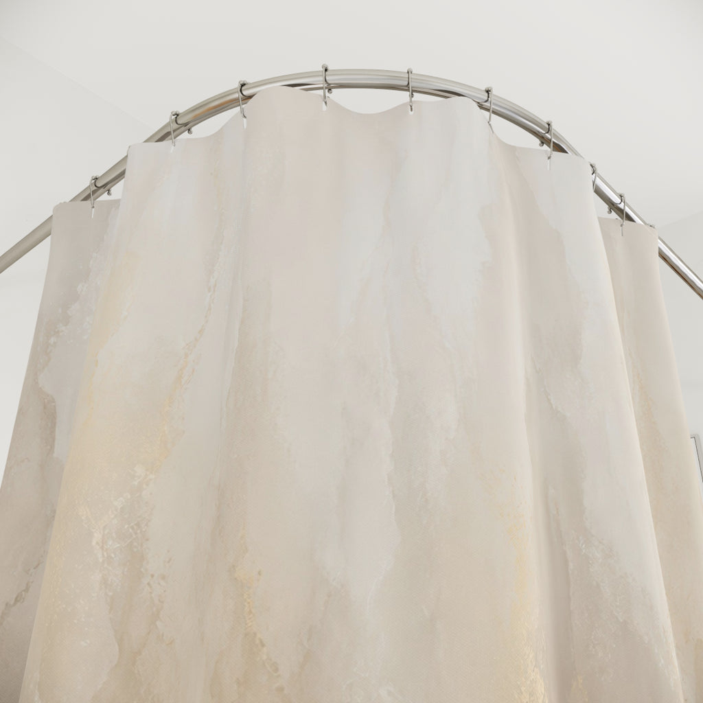 Beige Gold Shower Curtain