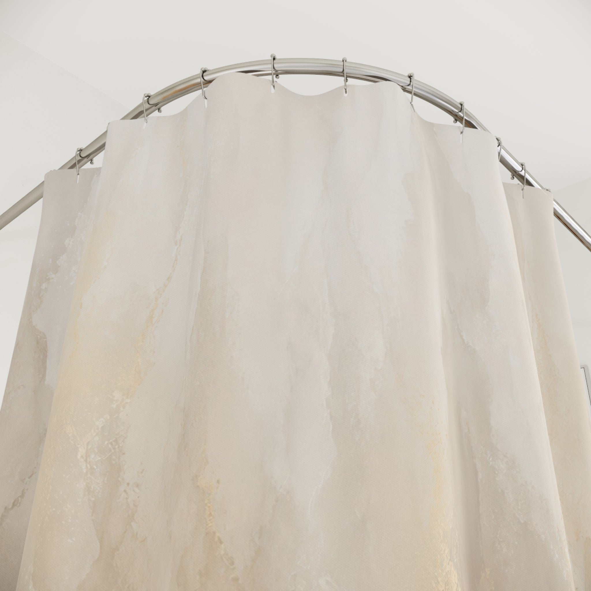 Beige Gold Shower Curtain