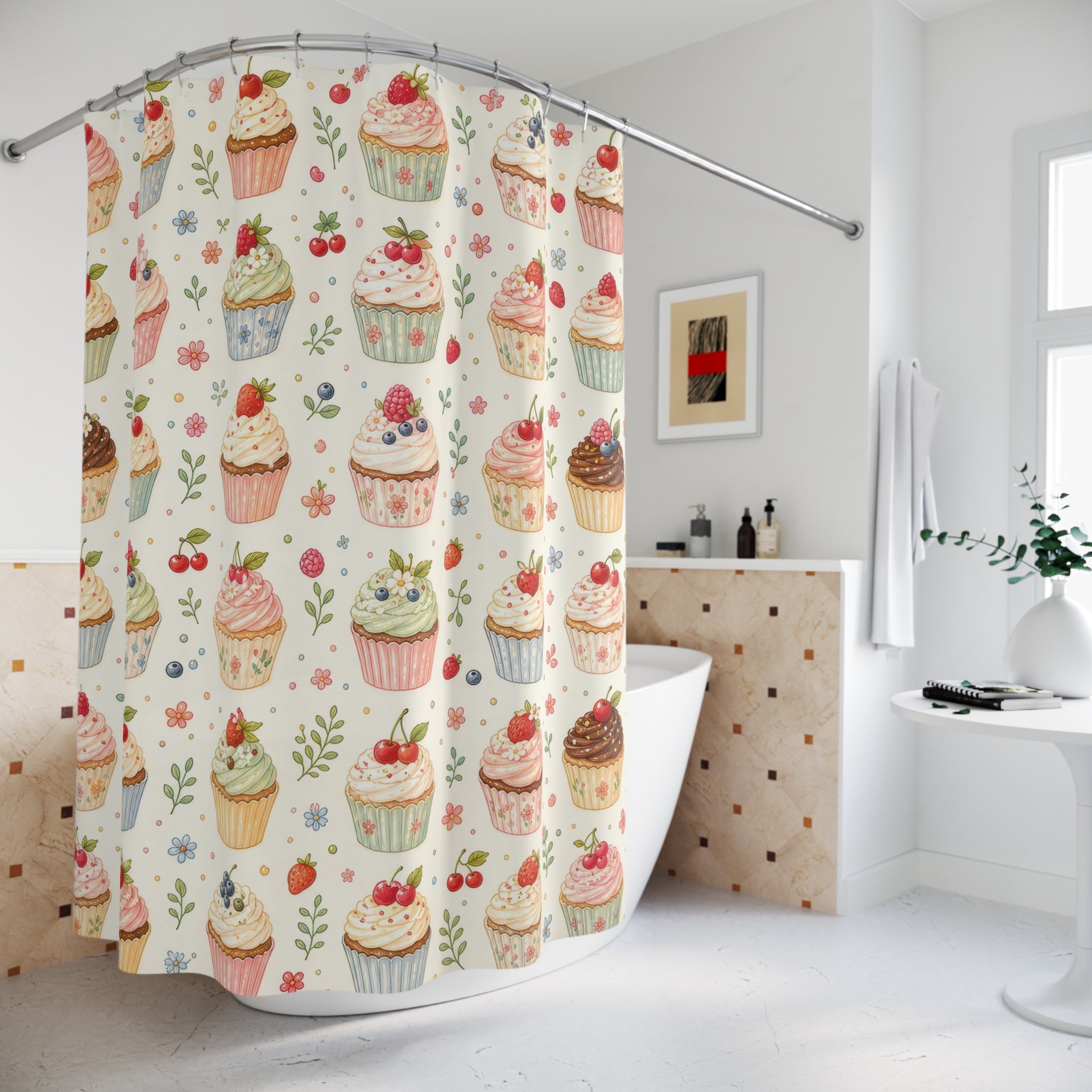 Cupcake Cute Shower Curtain