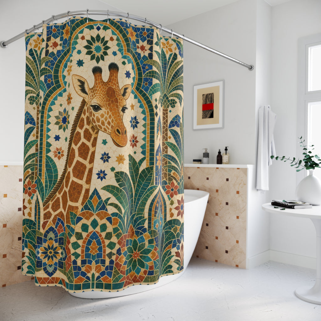 Moroccan Tile Safari Animal Shower Curtain
