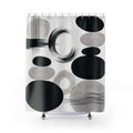 Black White Abstract Shower Curtain