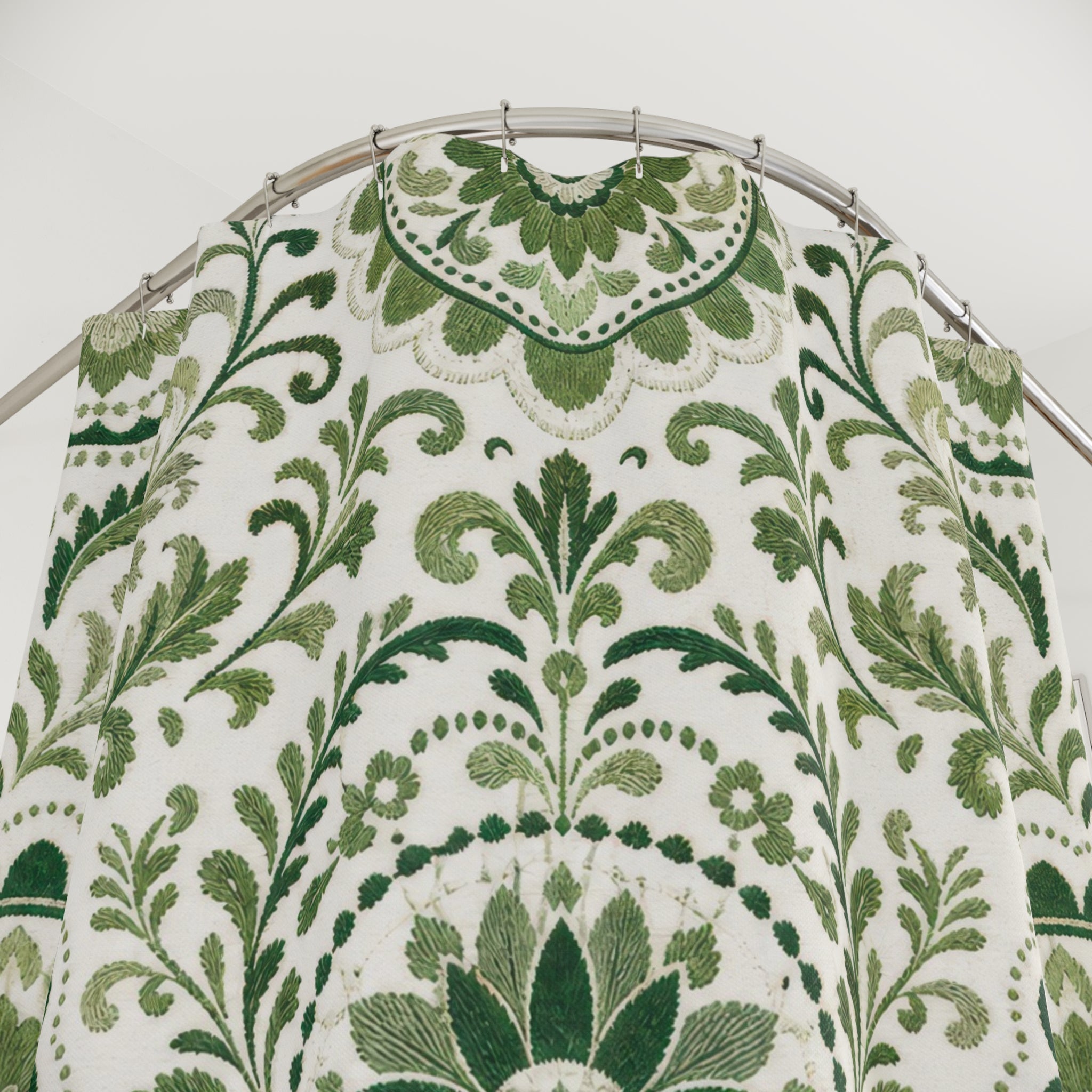 Botanical Medallion Leaf Shower Curtain
