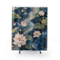 Indigo Lotus Current Shower Curtain