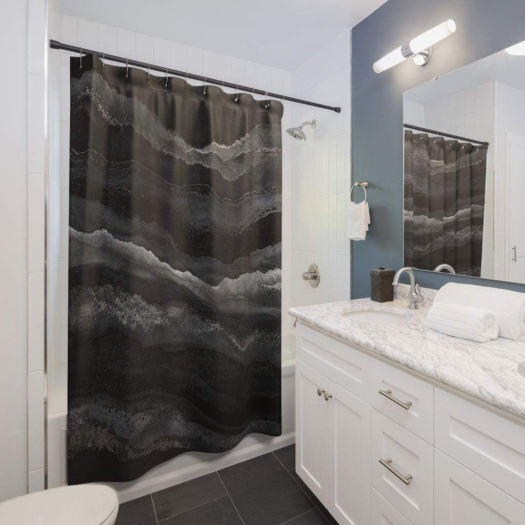 Black and Grey Shower Curtain