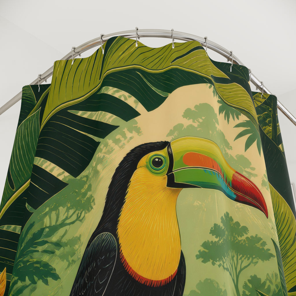 Tropical Toucan Jungle Shower Curtain