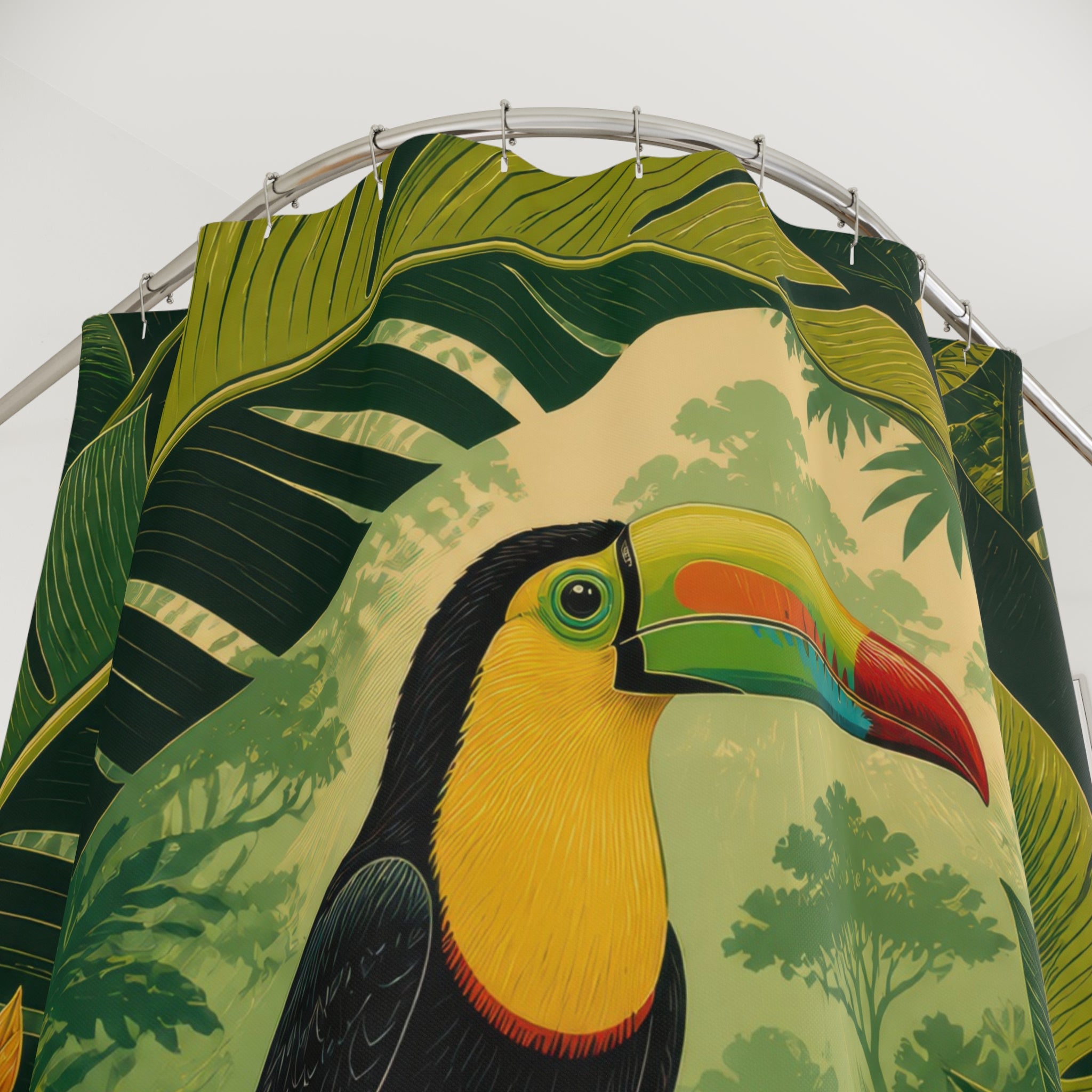 Tropical Toucan Jungle Shower Curtain