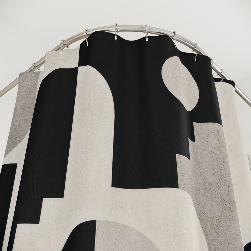 Black White Desert Shower Curtain