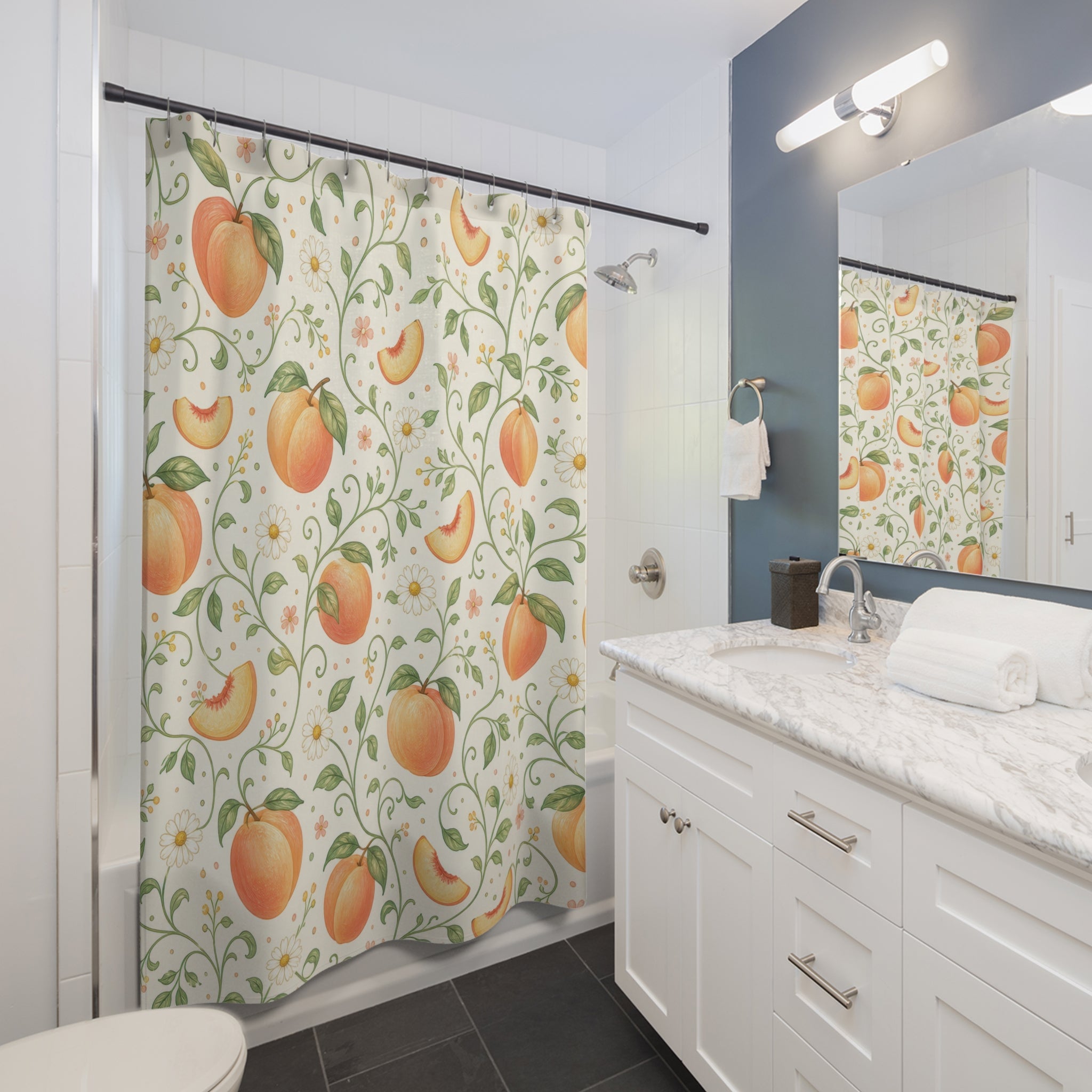 Fruit Botanical Orange Shower Curtain