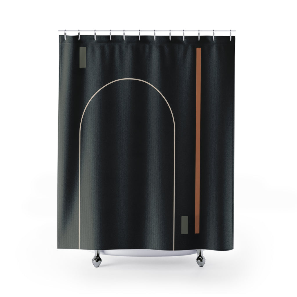 Minimal Arch Line Art Shower Curtain