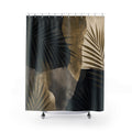 Black Palm Shower Curtain