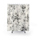 Black White Toile Shower Curtain