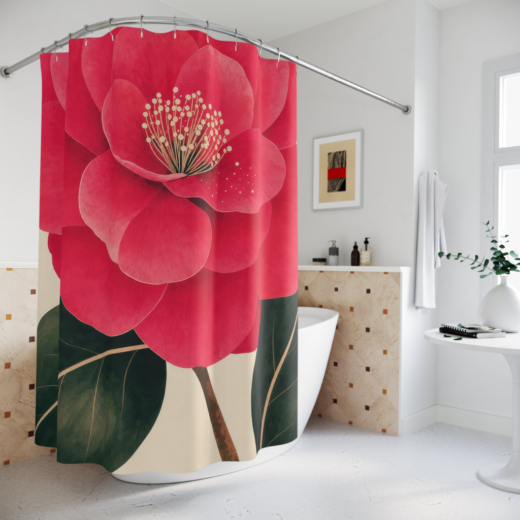 Hot Flower Pink Shower Curtain