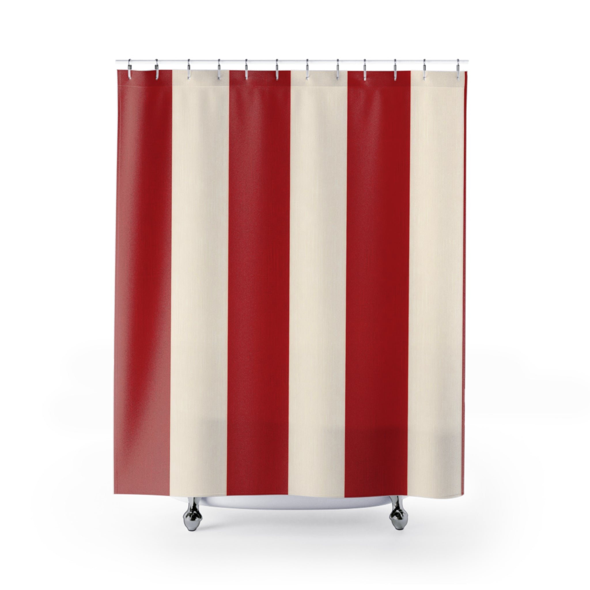Red White Resort Cabana Shower Curtain