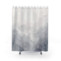 Grey White Watercolor Shower Curtain
