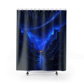 Monsoon Canyon Nocturne Navy Blue Shower Curtain