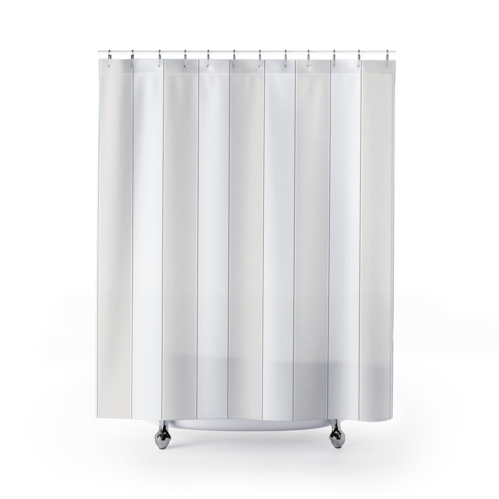 Clean Beige Gray Vertical Panel Shower Curtain