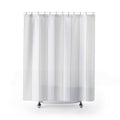 Clean Beige Gray Vertical Panel Shower Curtain