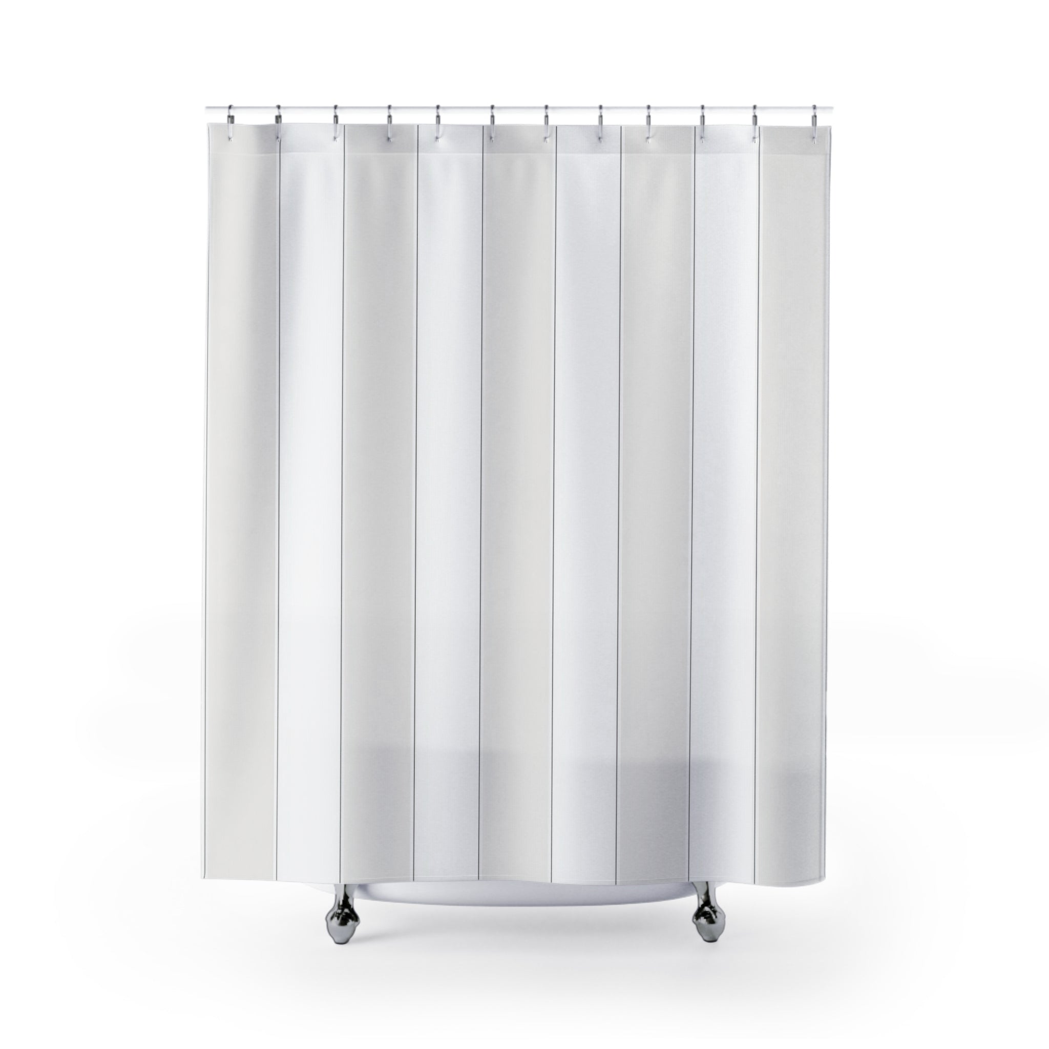 Clean Beige Gray Vertical Panel Shower Curtain