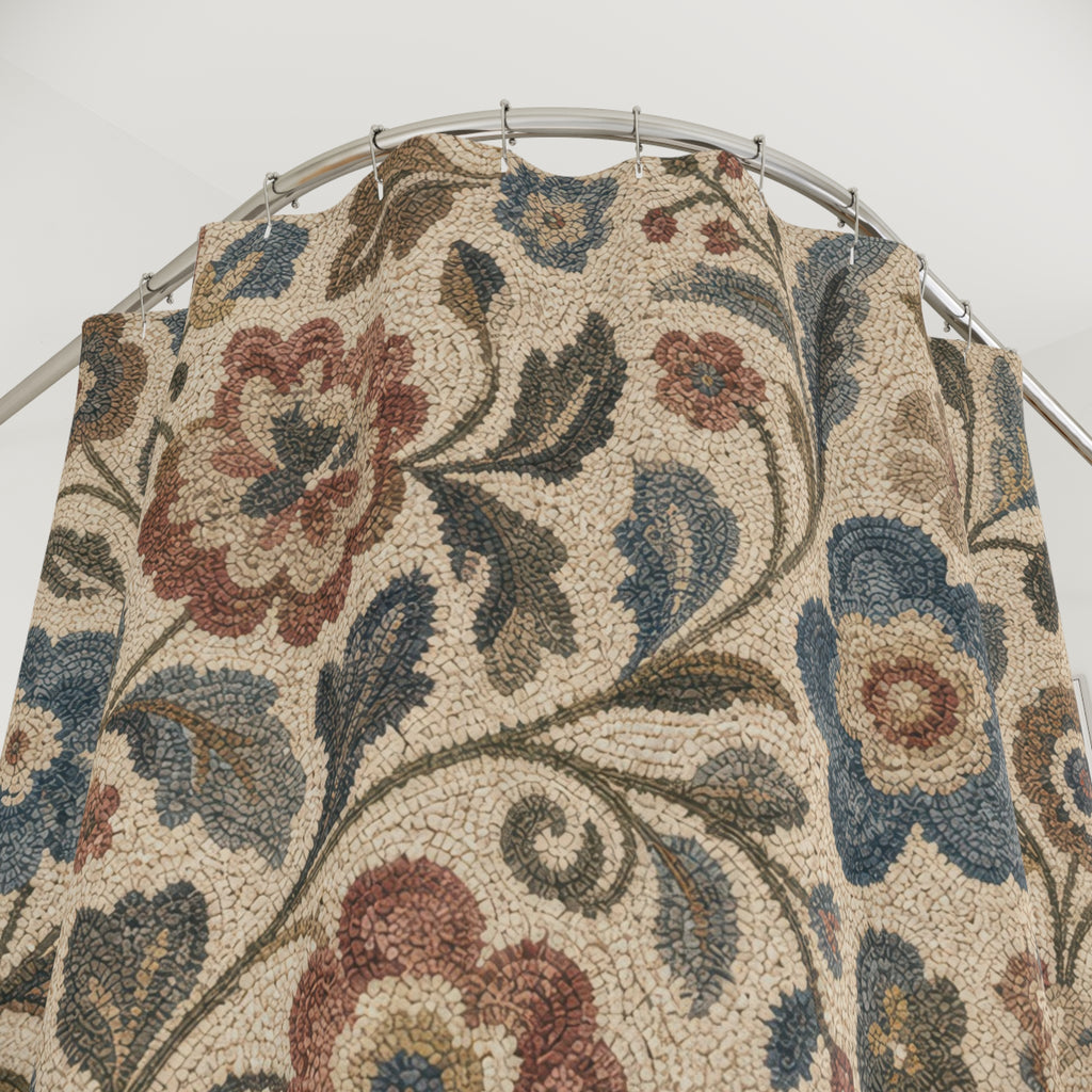 Rustic Tapestry Vintage Floral Shower Curtain