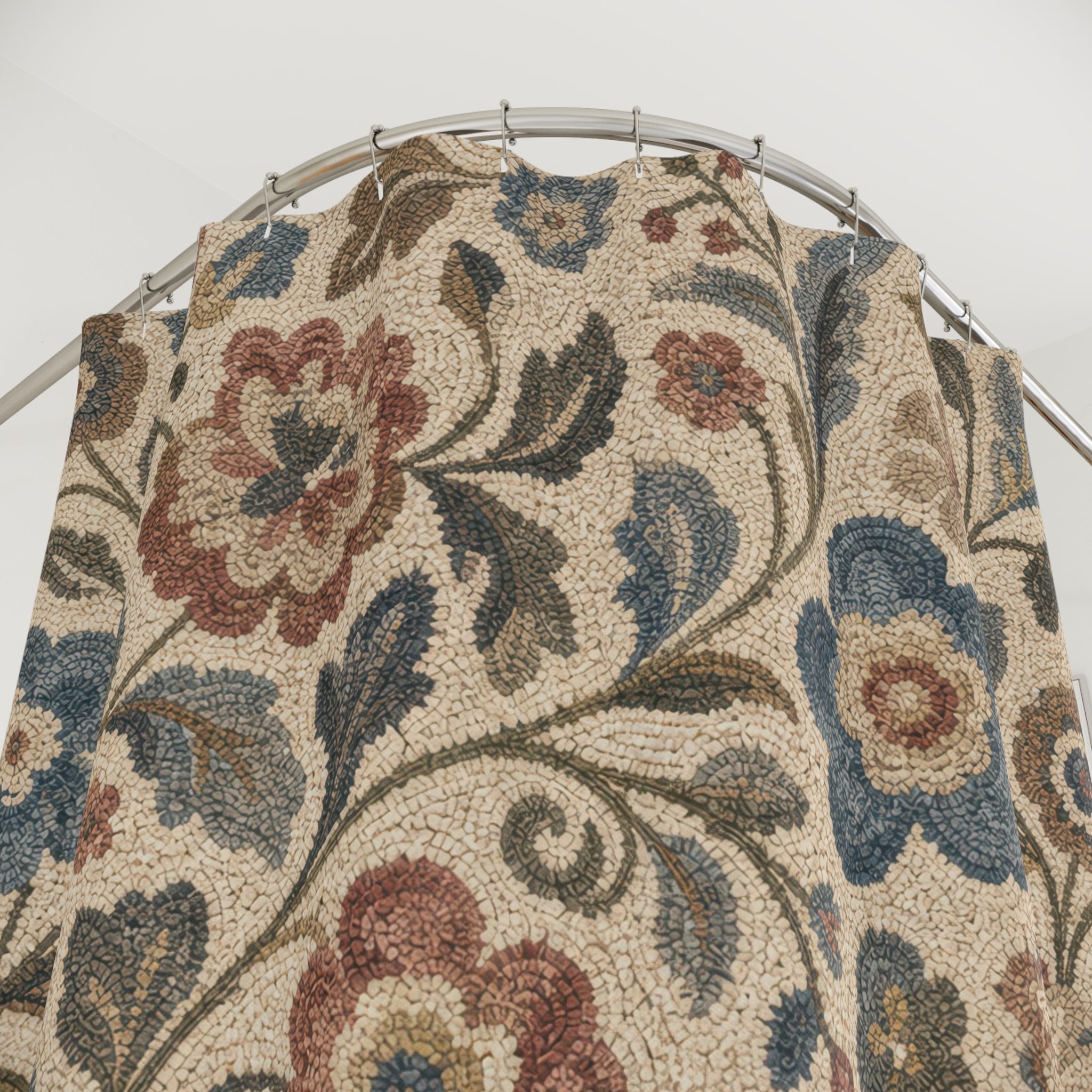 Rustic Tapestry Vintage Floral Shower Curtain