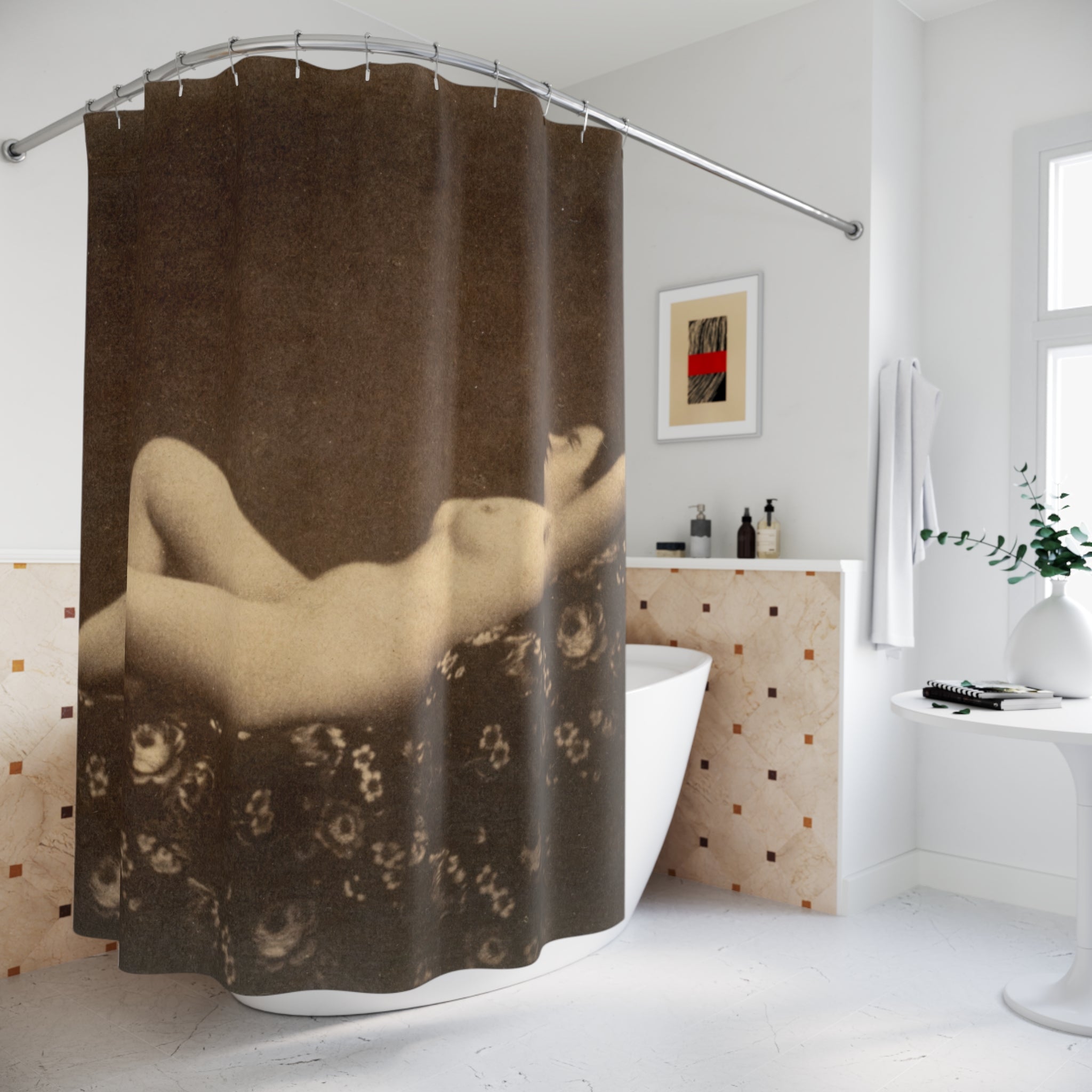 Vintage Celestial Art Shower Curtain – Dark Gothic