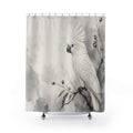 Grey Ink Wash Cockatoo Shower Curtain