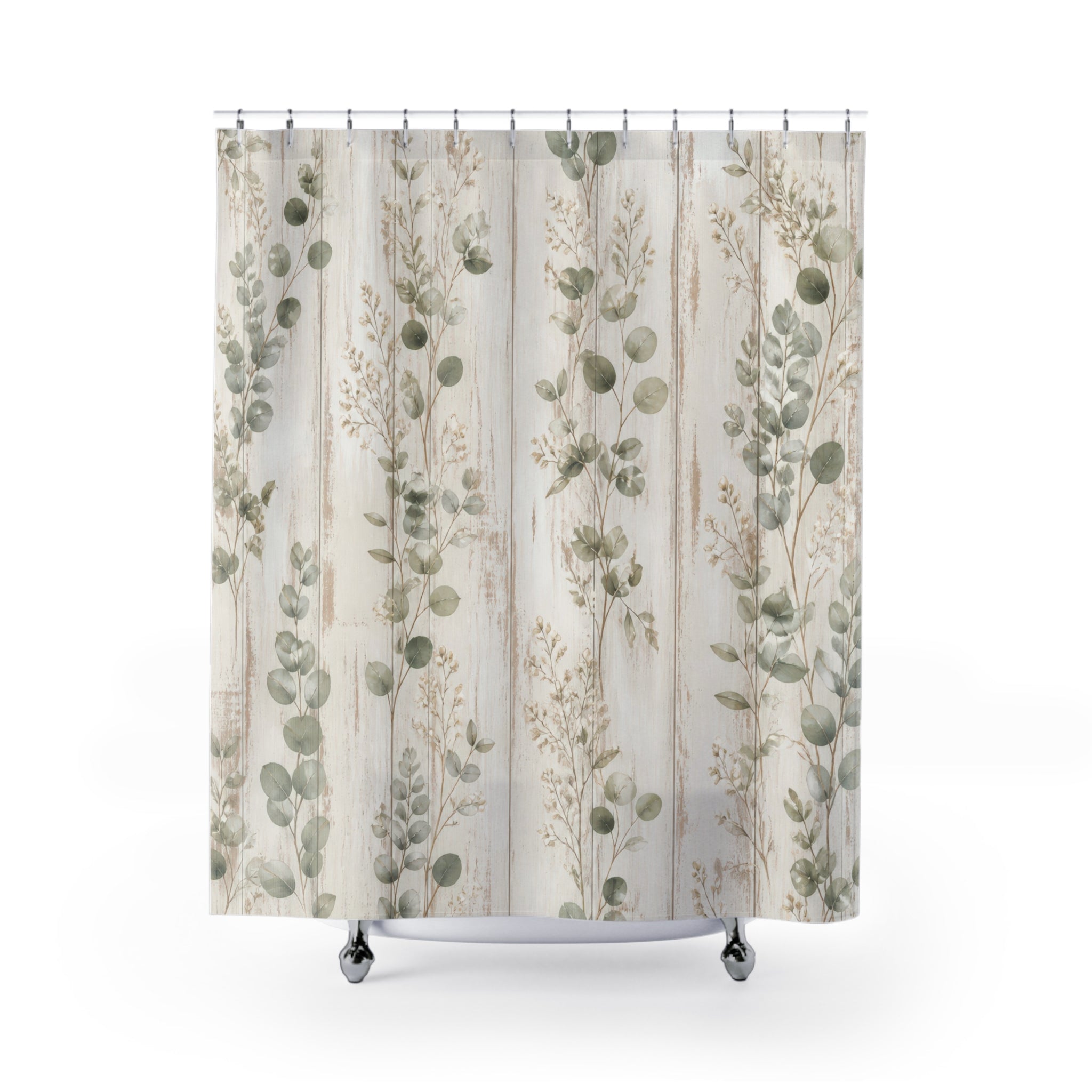 White Farmhouse Shower Curtain