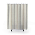 Beige Grey Stripe Shower Curtain, Beige Gray Classic Bathroom Decor, Modern Stripe Bath Curtain, Guest Bath Decor, Small Bathroom Decor