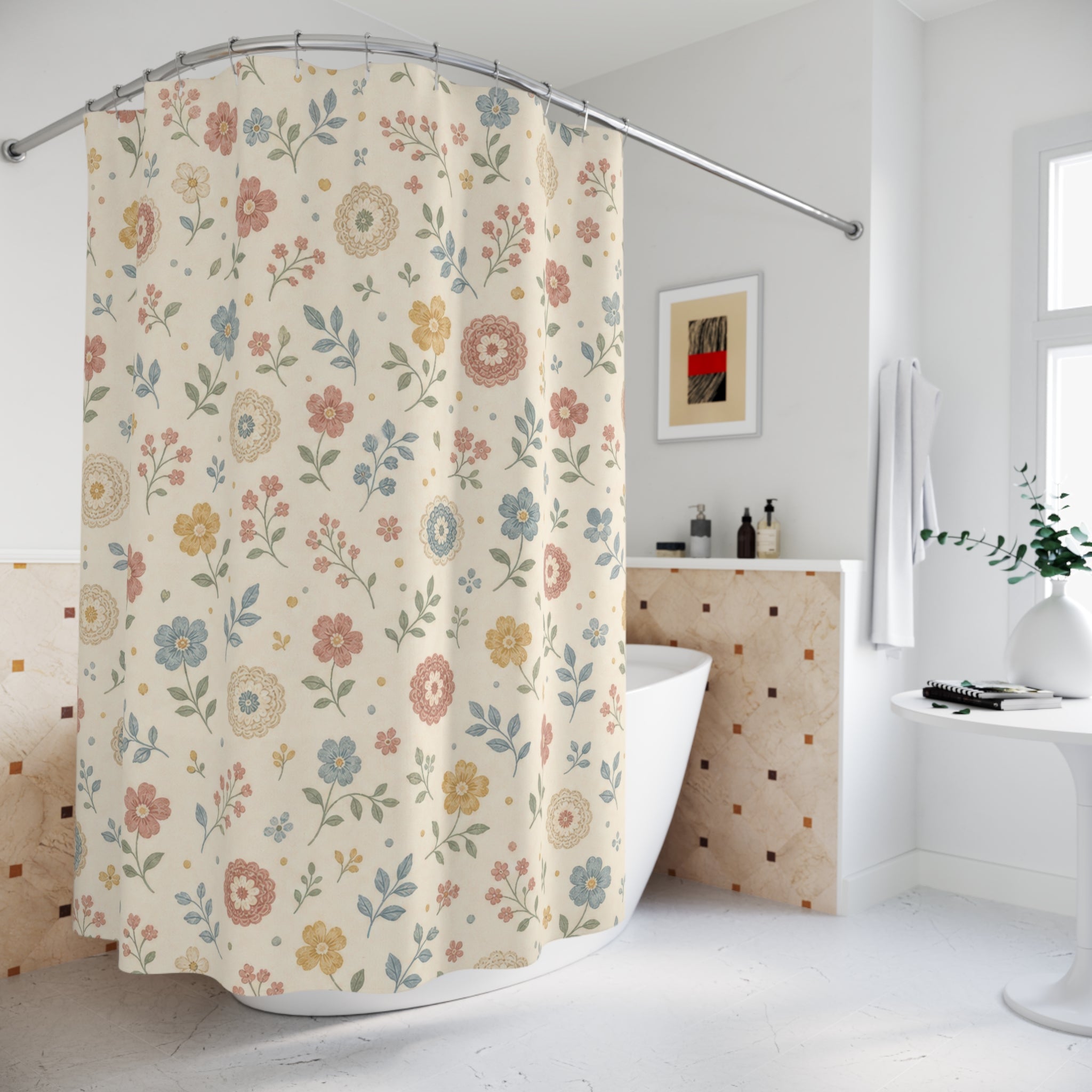 Cottagecore Floral Shower Curtain