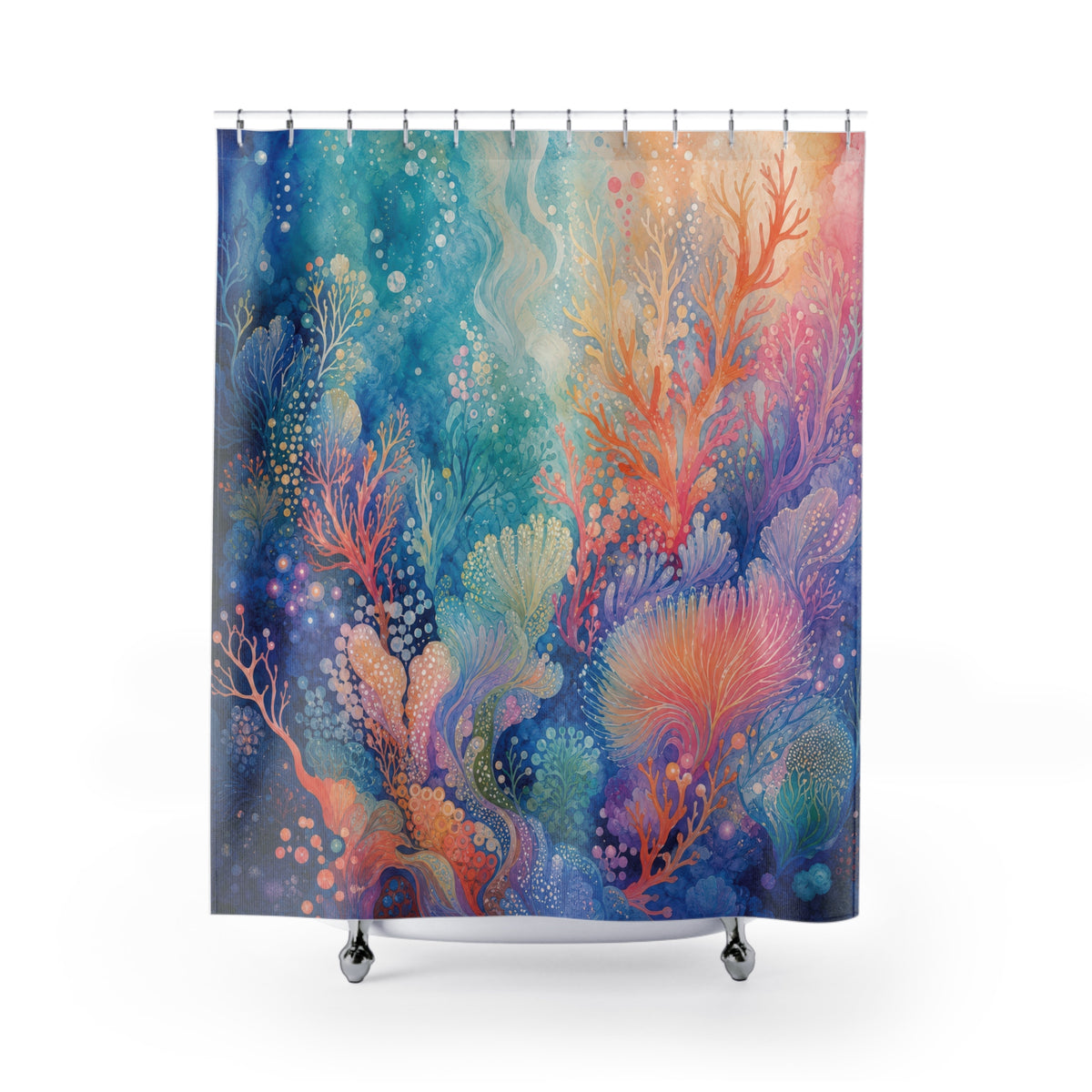 Reef Garden Glow Shower Curtain
