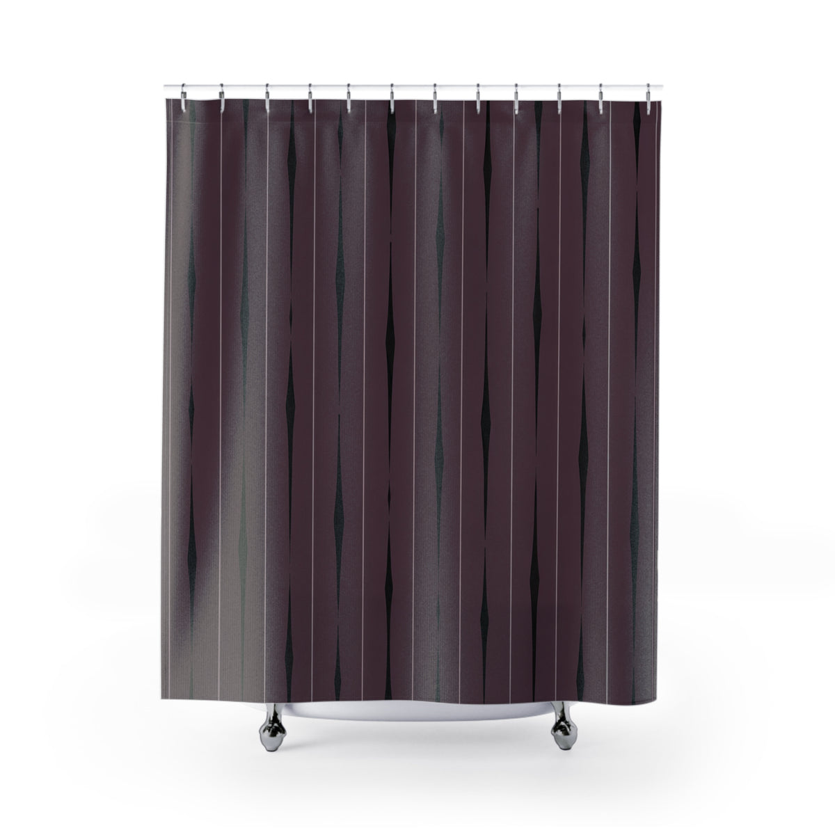 Gothic Hand Drawn Line Vertical Stripes Shower Curtain
