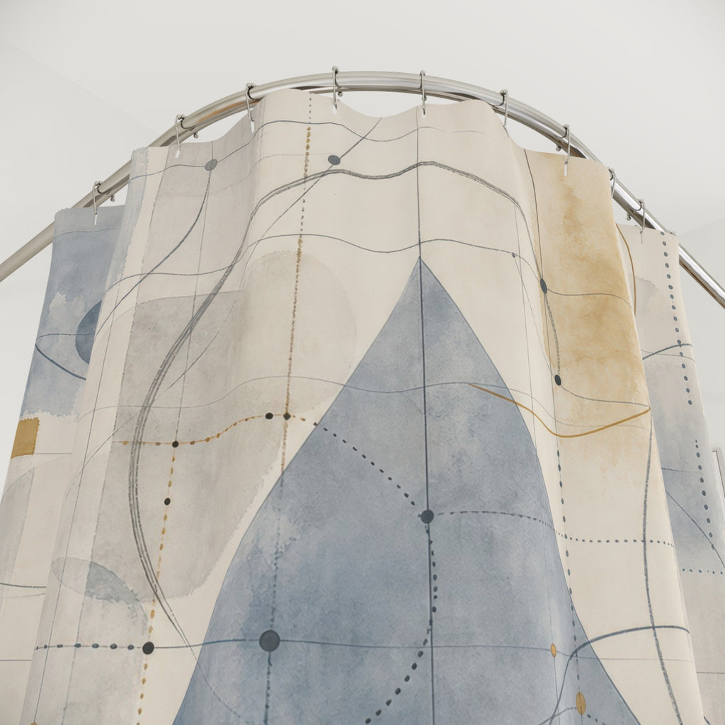 Geometric Math Abstract Shower Curtain: Geometric Math Shower