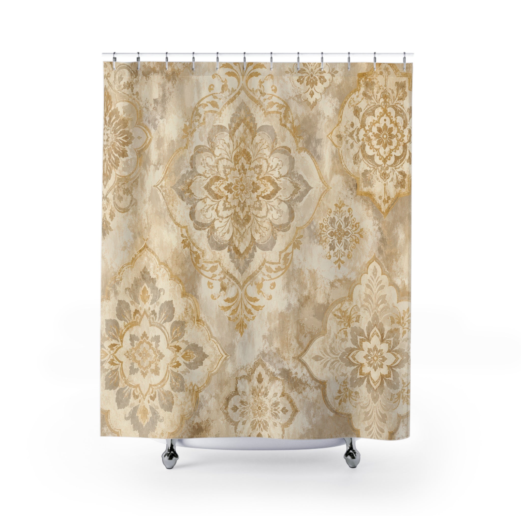 Beige Vintage Shower Curtain
