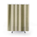 Green Stripe Shower Curtain, French Country Bath Decor, Olive Cream Vertical Stripe Pattern, Classic Guest Bathroom Decor, Olive Green Style