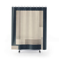 Beige Gray Modern Navy Shower Curtain: Beige Gray Modern Showe