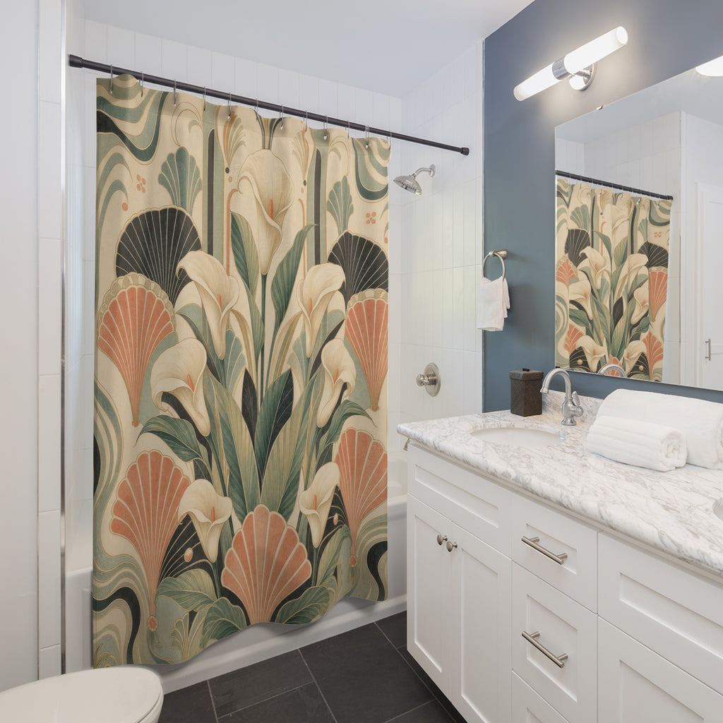 Art Deco Lily Shower Curtain