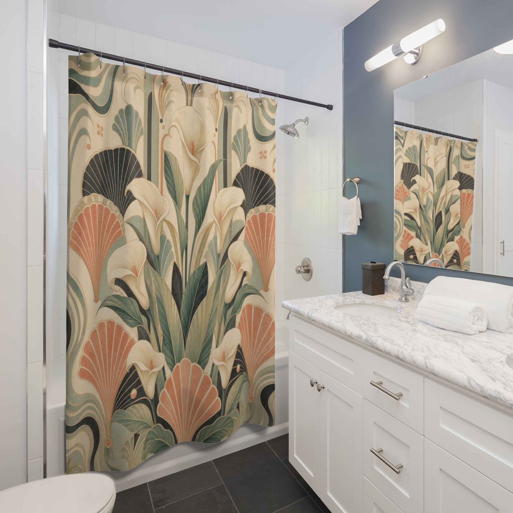 Art Deco Lily Shower Curtain