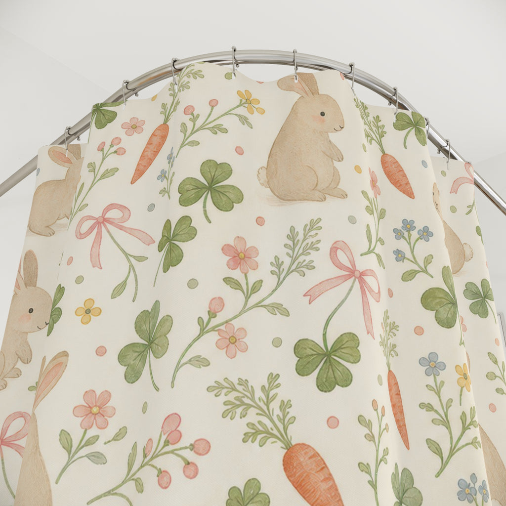Bunny Meadow Cute Shower Curtain
