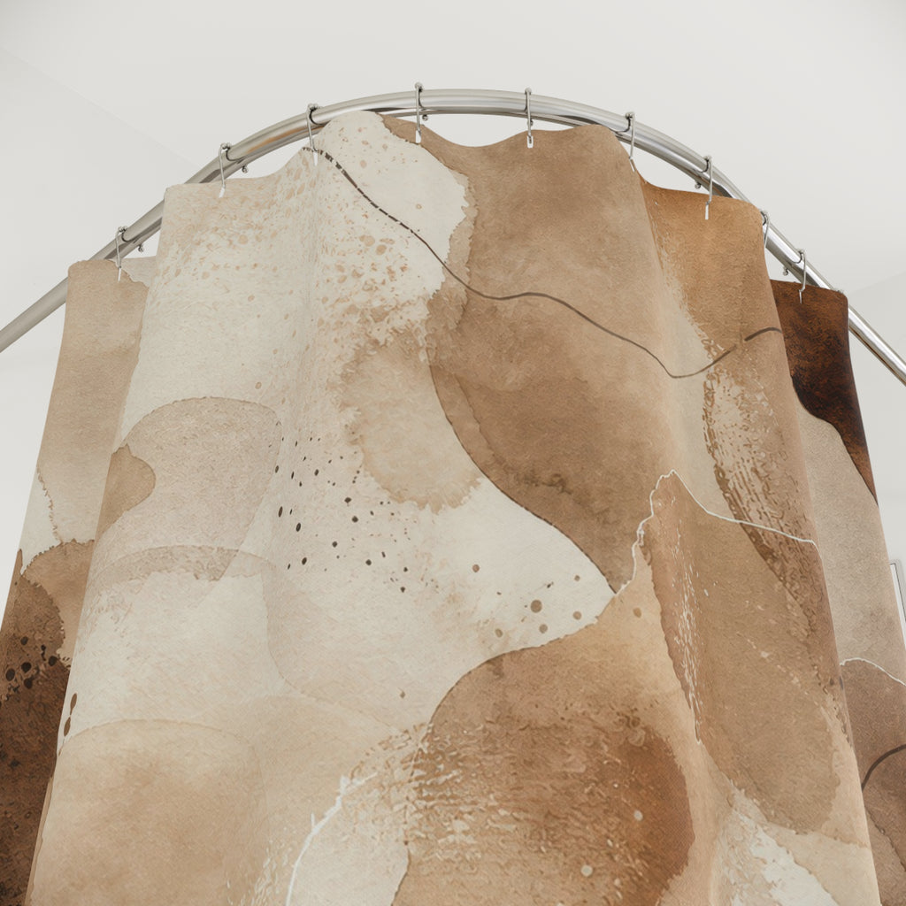 Abstract Watercolor Stone Shower Curtain