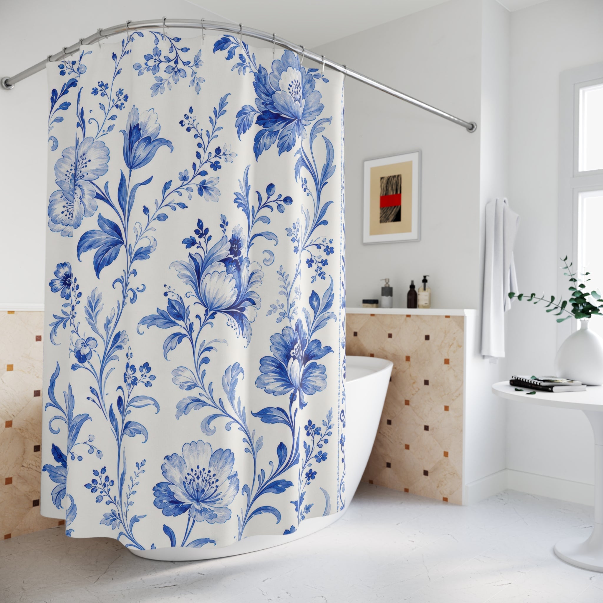 Vintage Toile Shower Curtain