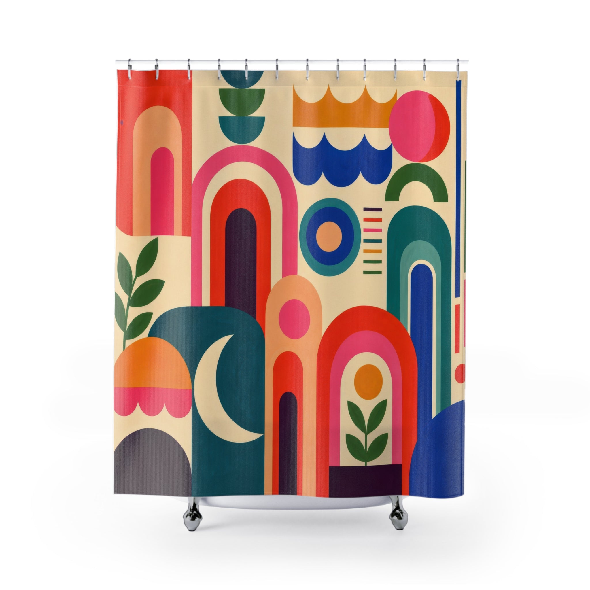 Modern Color Rhythm Shower Curtain