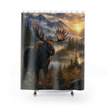 Moose Shower Curtain: Mountain Forest Wildlife