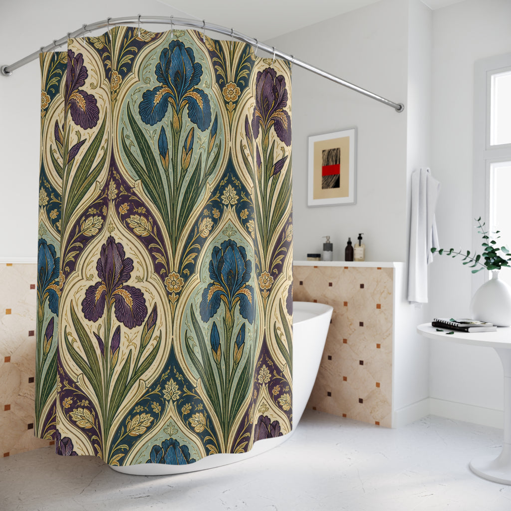 William Morris Iris Ogee Shower Curtain