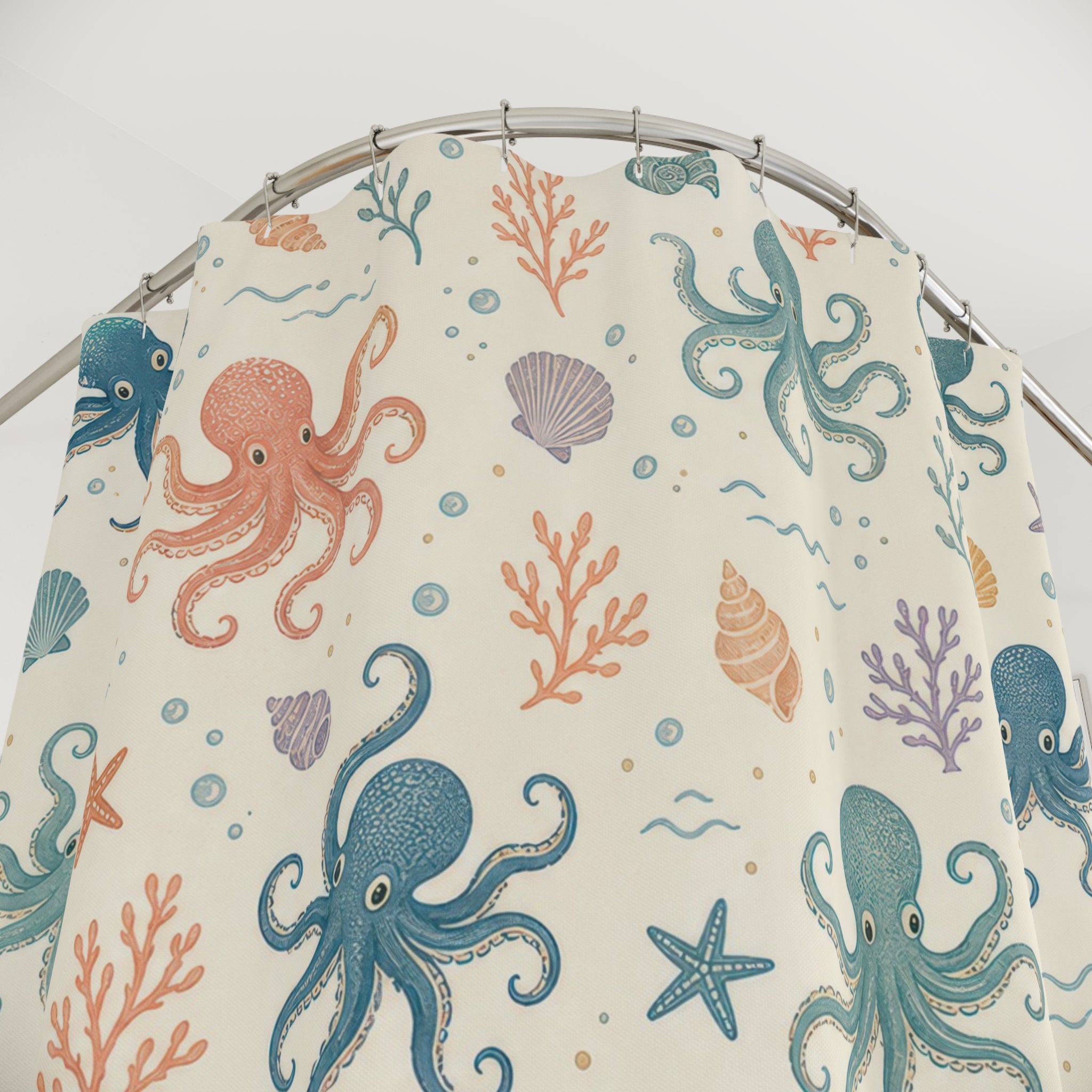 Octopus Ocean Shower Curtain