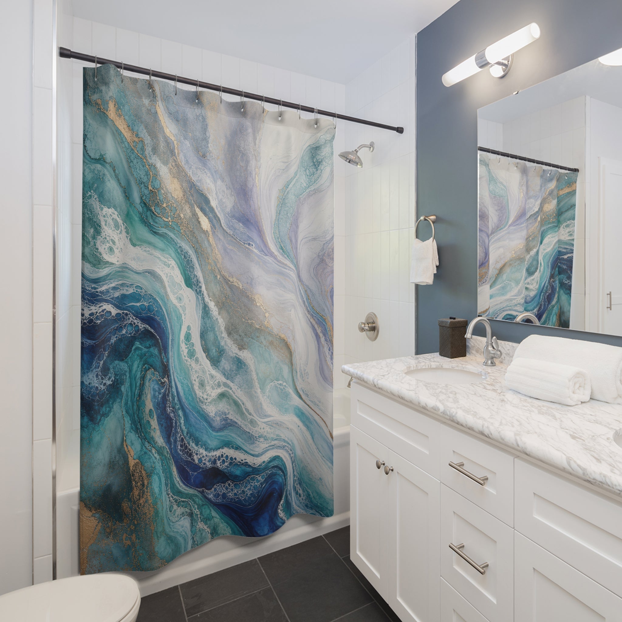 Tidal Marble Dream Shower Curtain