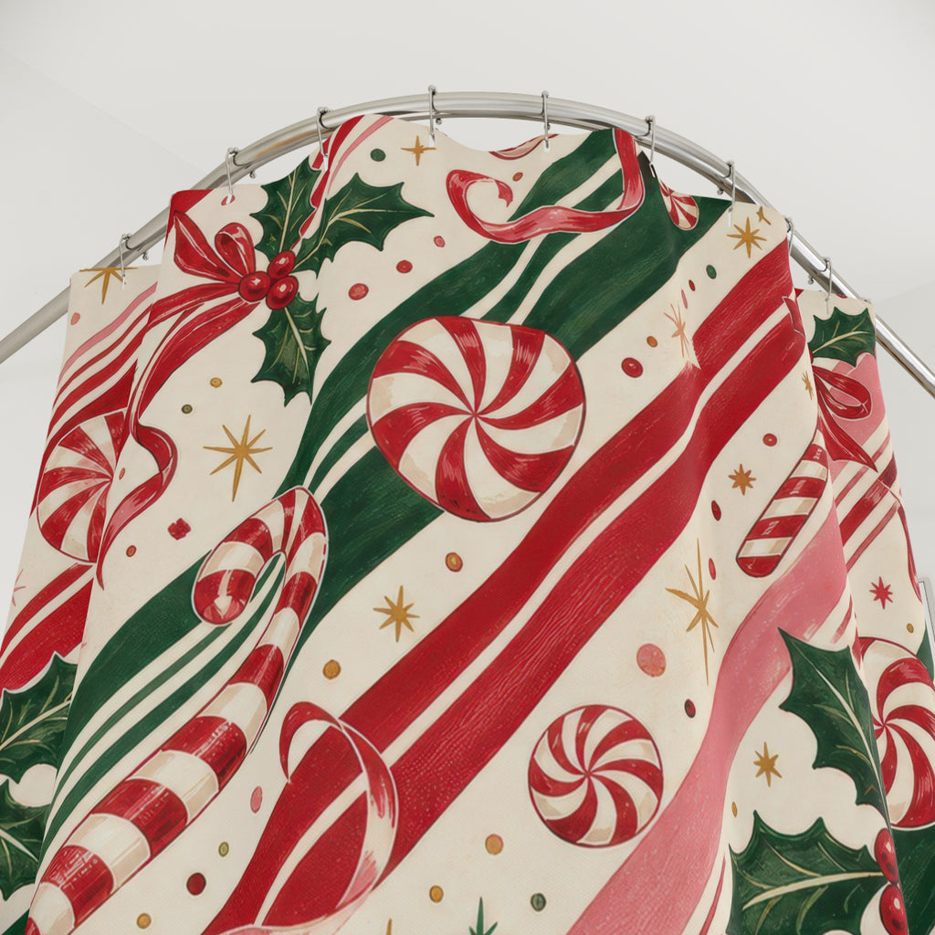 Candy Cane Stripe Shower Curtain
