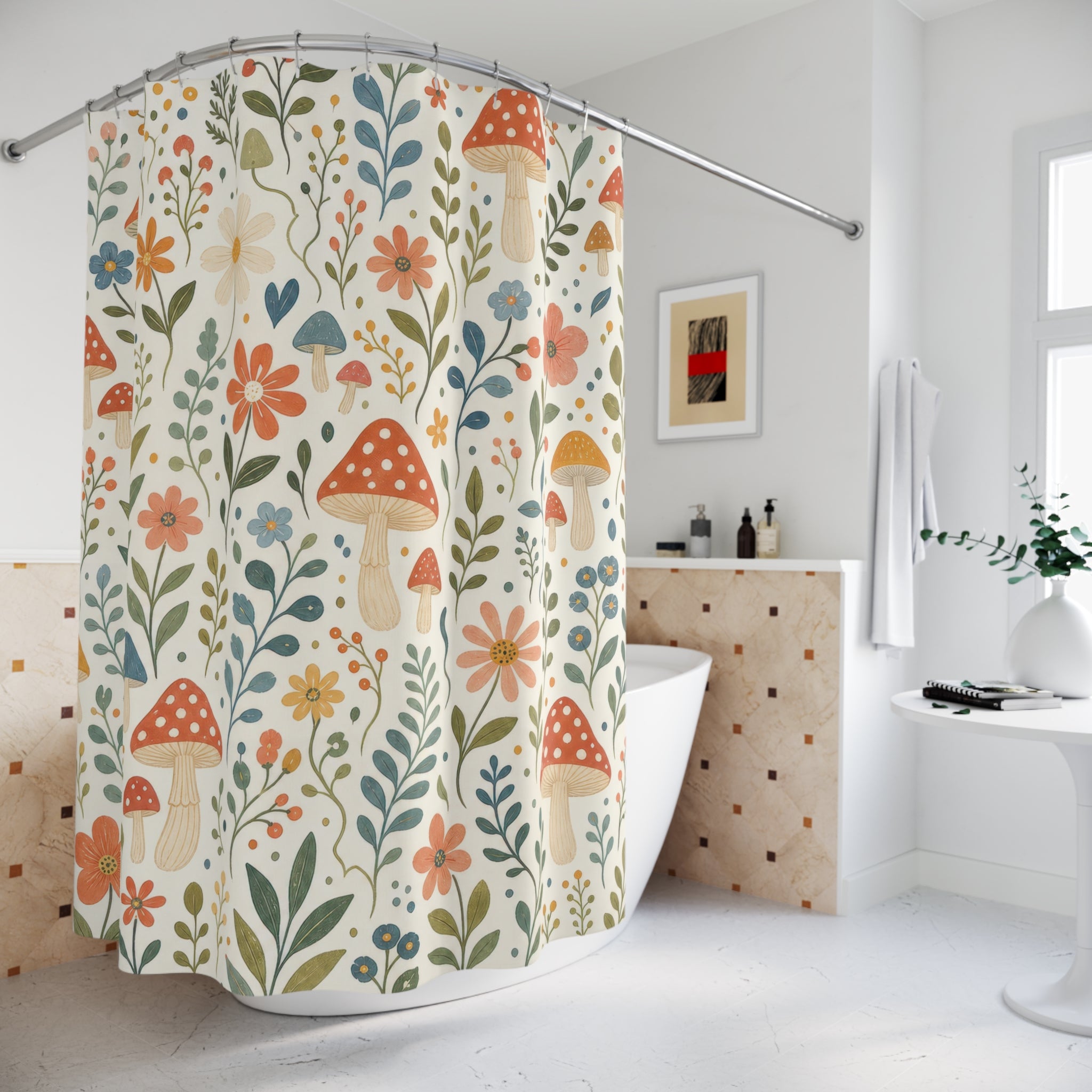 Cottagecore Wildflower Shower Curtain