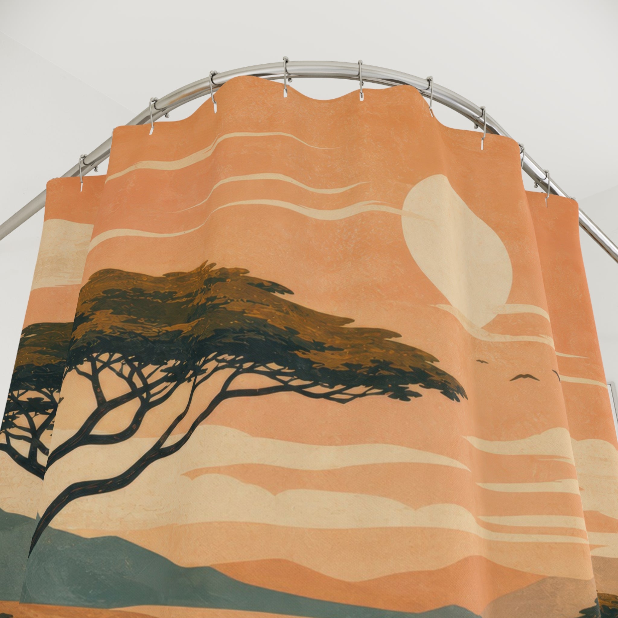 Savanna Landscape Animal Scene Shower Curtain